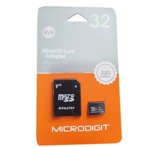 Microdigit Micro SD Card and Adapter Memory Card 4/8/16/32-GB