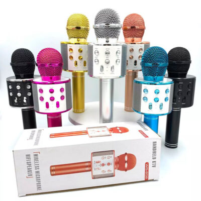 WS858 Wireless Bluetooth Karaoke Microphone,Portable karaoke wireless microphone for Home Party Birthday