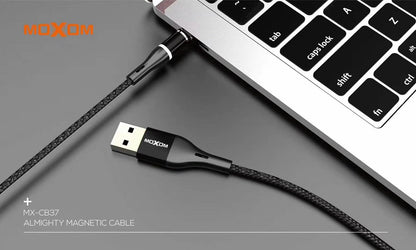 MoXoM Cable 3 In 1 USB To Micro USB, Type-C And Lightning, Black - MX-CB37