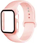 2in1 Silicone Watch Case Band Strap for Apple Watch Band Strap 38 40 42 44 41 44Mm Eco-friendly