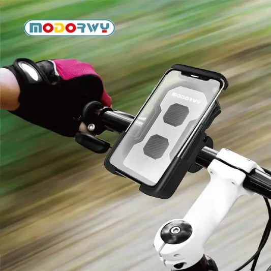 Modorwy Bicycle Mobile Holder, Corner Full Protection Bike Mount Motorcycle Mobile Phone Holder for Bike 360 Degrees rotatable