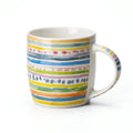Saida 310ml Colorful lines Design Ceramic Mug, Dishwasher & Microwave Safe Mug