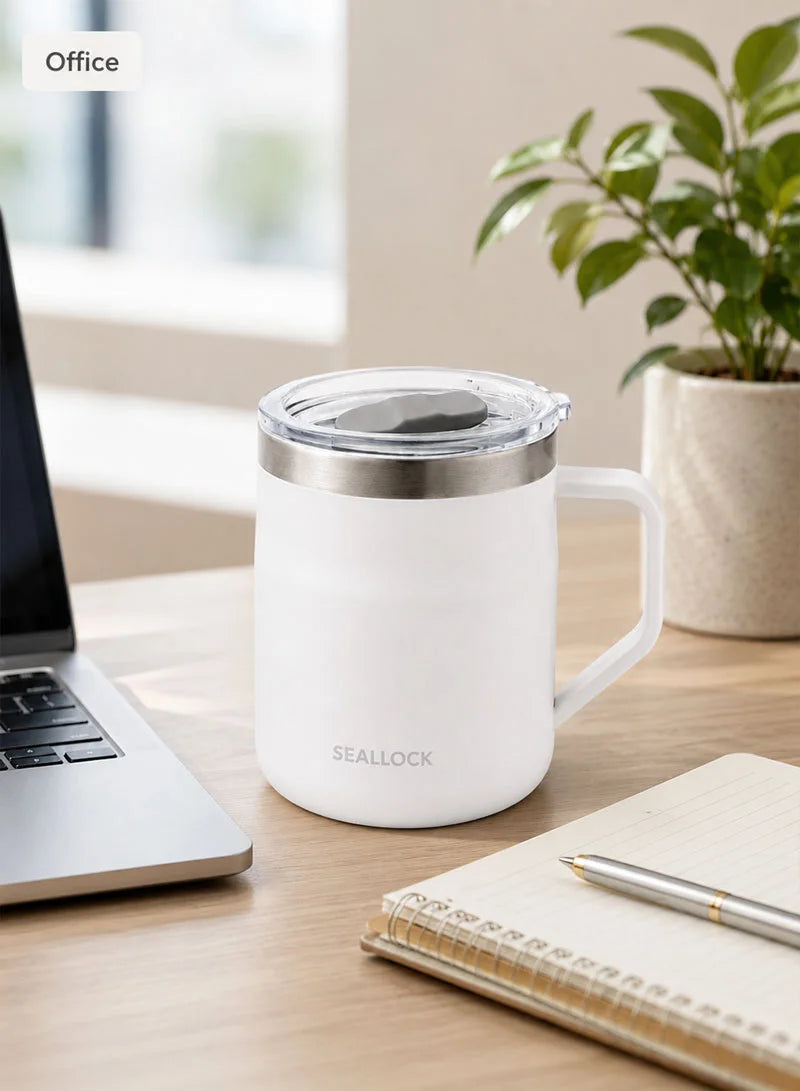 SEALLOCK 560ml 304 Stainless Steel Double-Wall Vacuum Insulated Thermal Mug With Transparent Sliding Lid