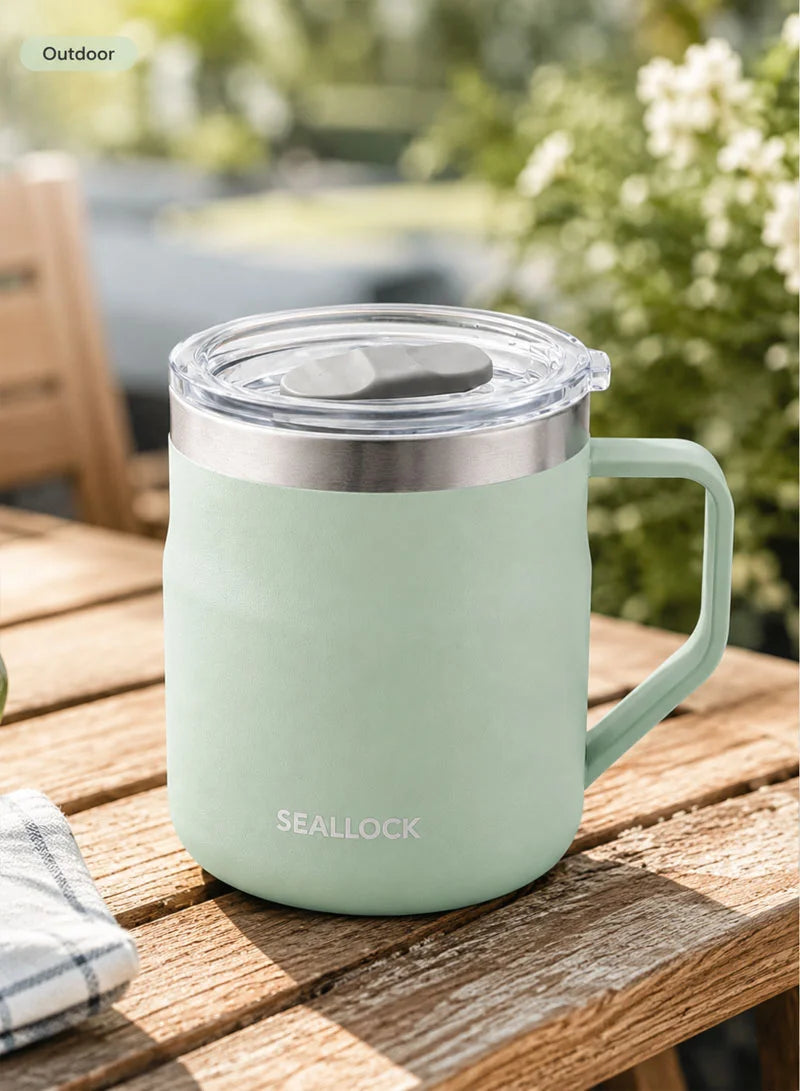 SEALLOCK 560ml 304 Stainless Steel Double-Wall Vacuum Insulated Thermal Mug With Transparent Sliding Lid