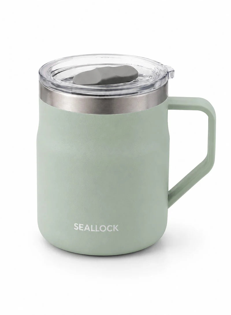 SEALLOCK 560ml 304 Stainless Steel Double-Wall Vacuum Insulated Thermal Mug With Transparent Sliding Lid