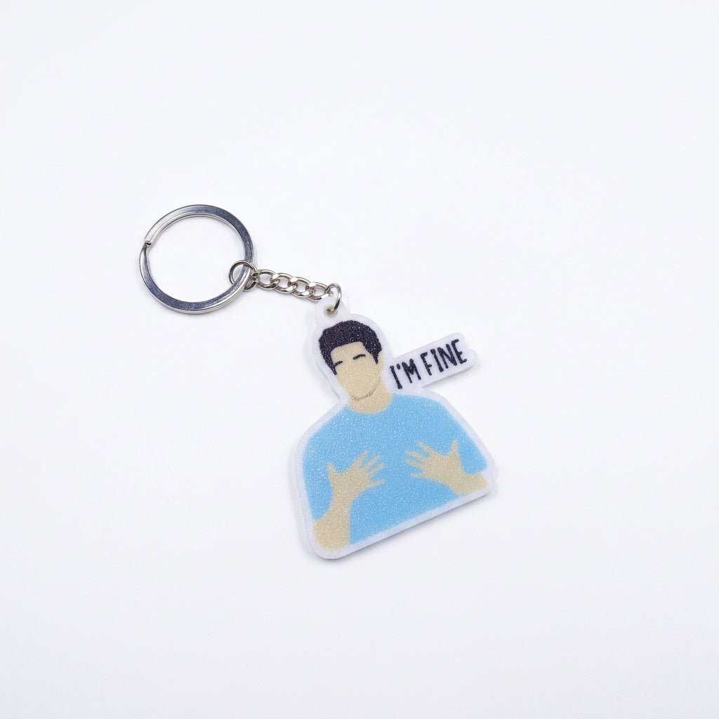3D Printed Novelties – Keychain "I'm Fine" Meme