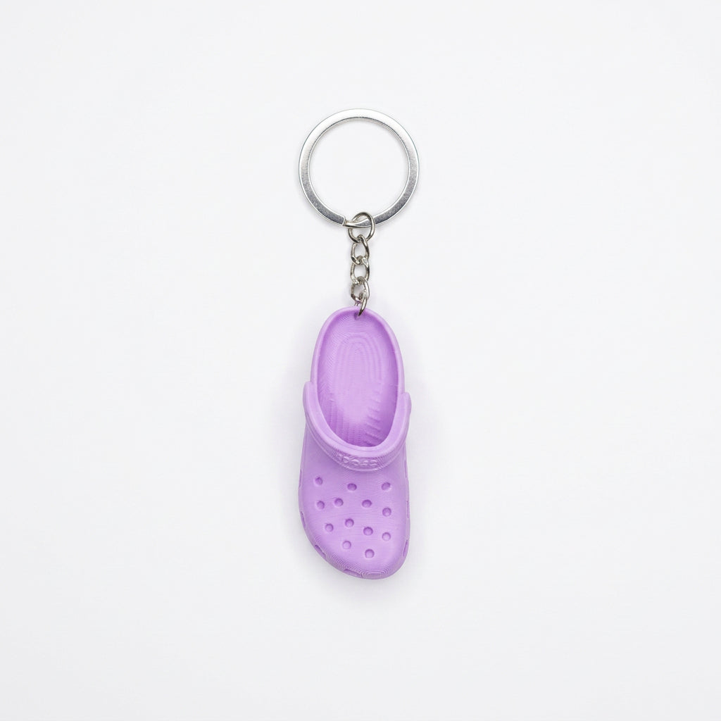 3D Printed Novelties – Keychain Mini Purple Crocs