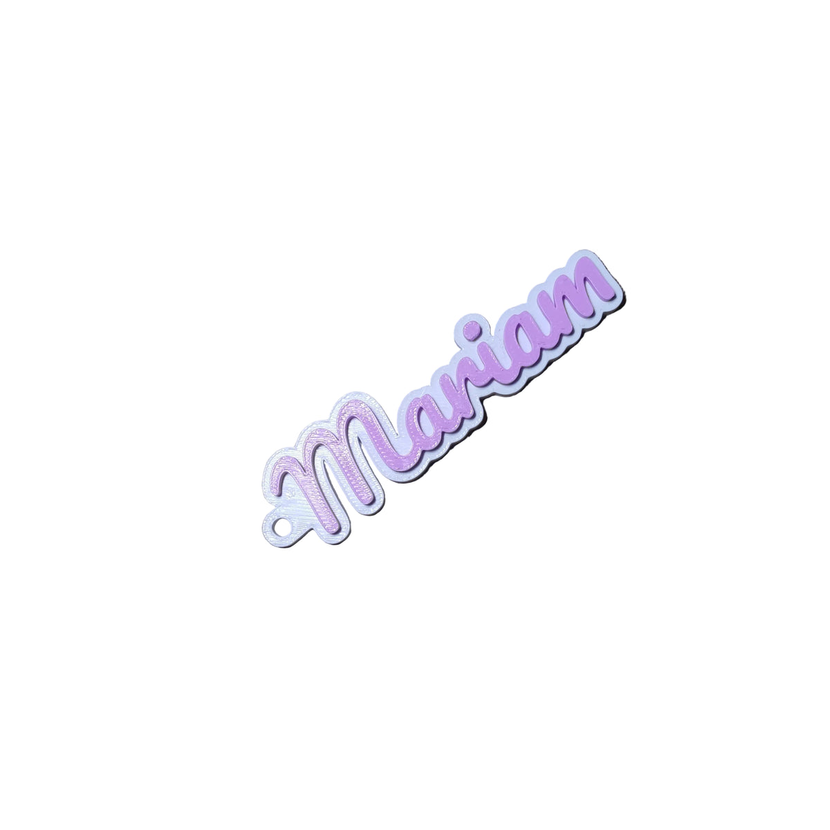 3D Printed Novelties – Keychain Custom Name Tag (Mariam)