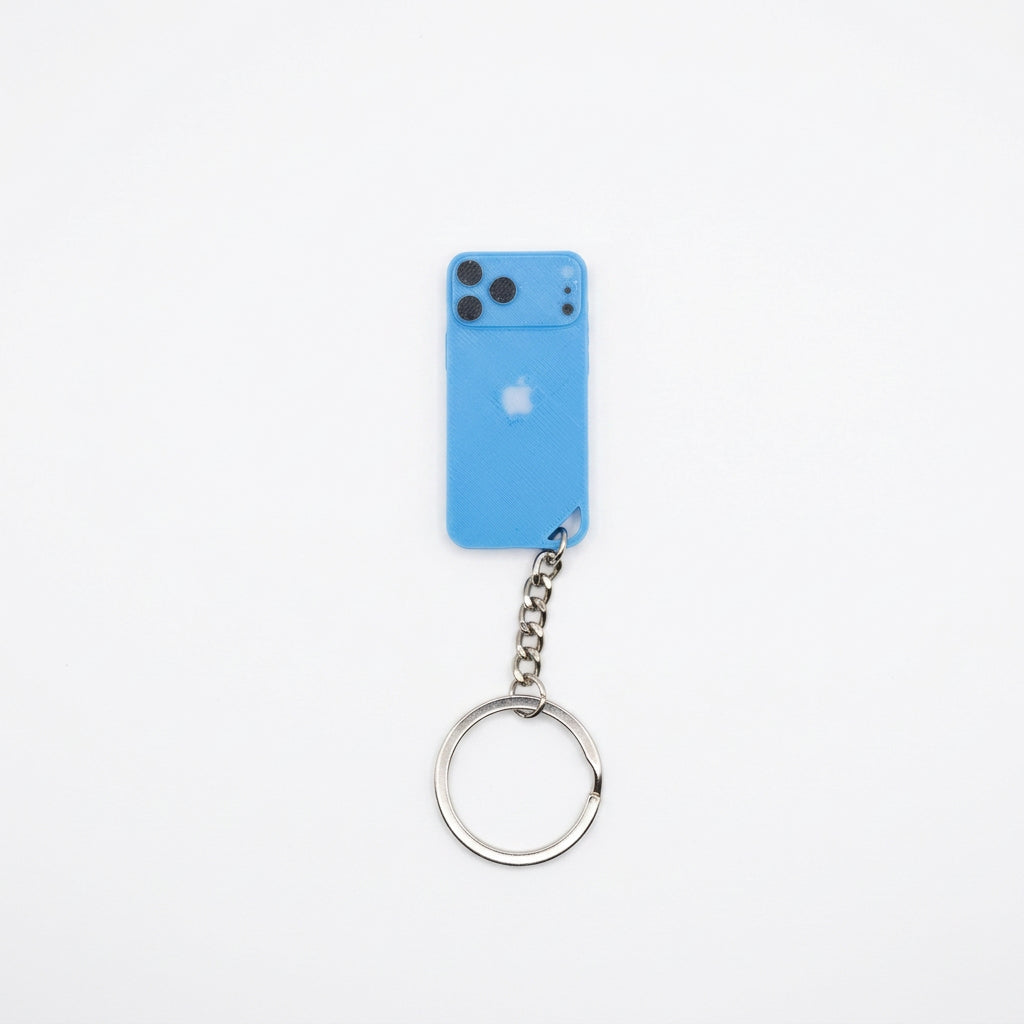3D Printed Novelties – Keychain Mini Smartphone Blue