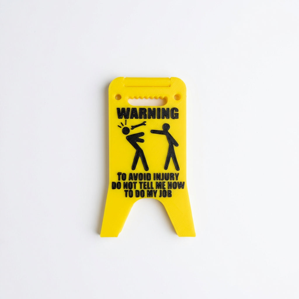 3D Printed Novelties – Mini Caution Signs