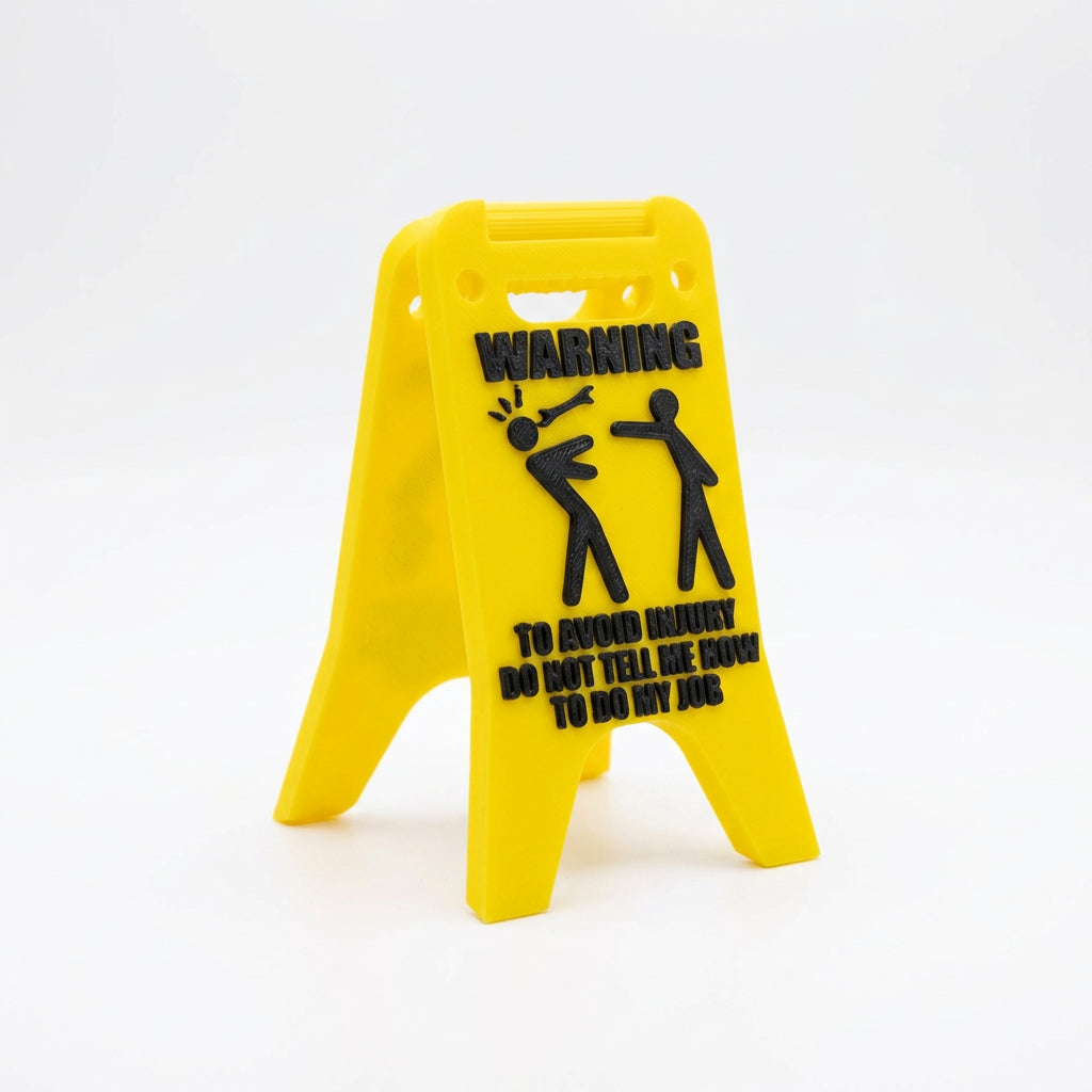 3D Printed Novelties – Mini Caution Signs