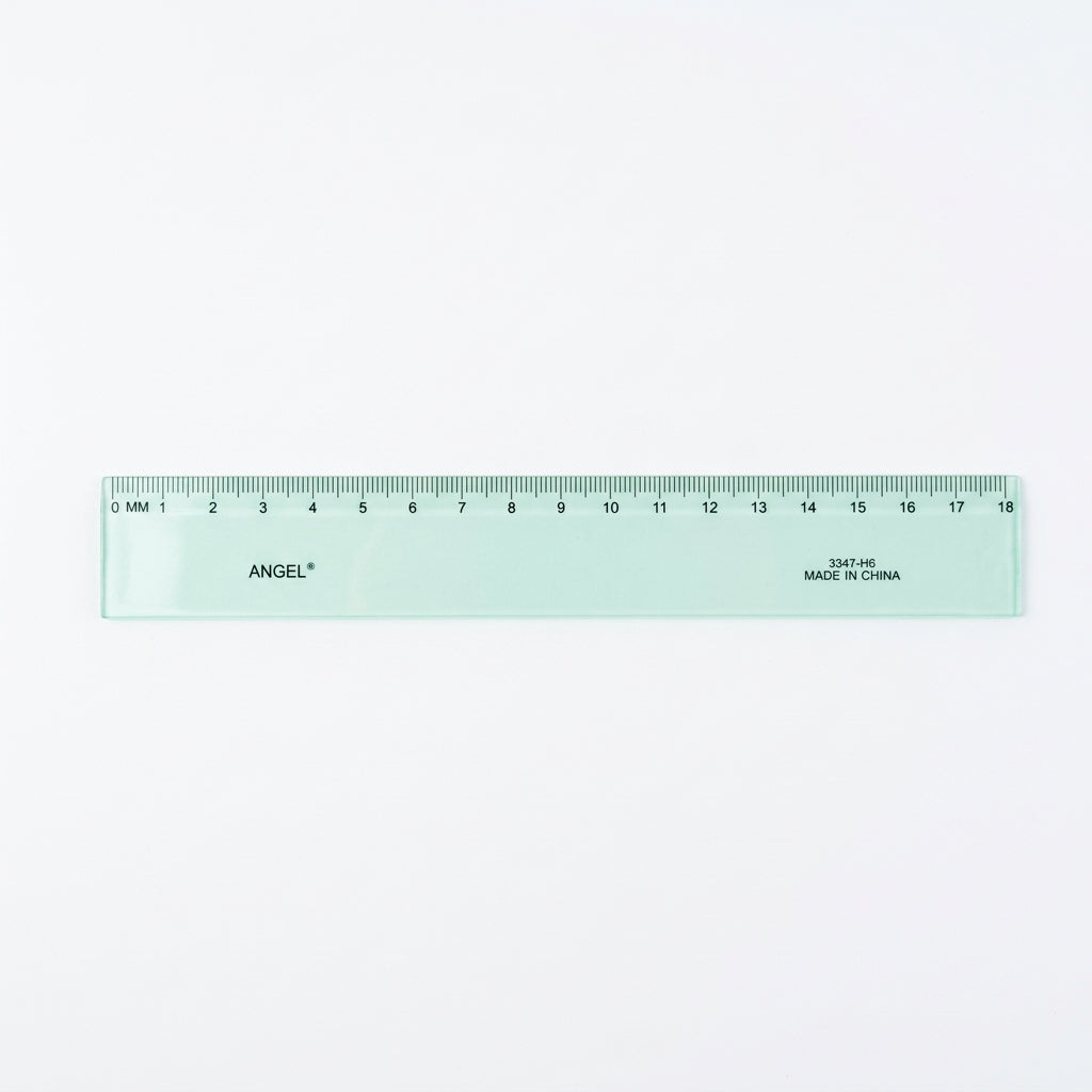 ANGEL Precision Plastic Ruler - 18cm Transparent
