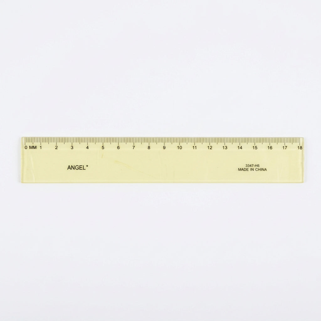 ANGEL Precision Plastic Ruler - 18cm Transparent