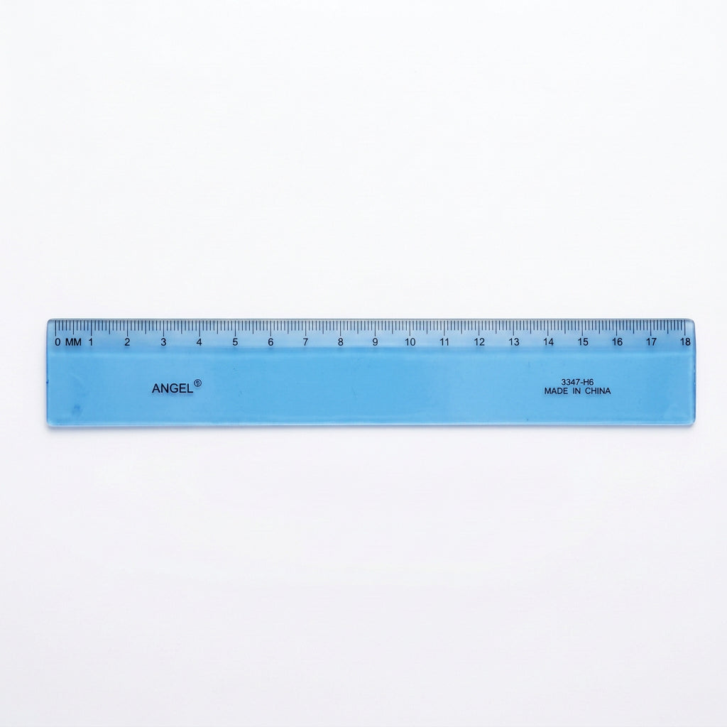 ANGEL Precision Plastic Ruler - 18cm Transparent