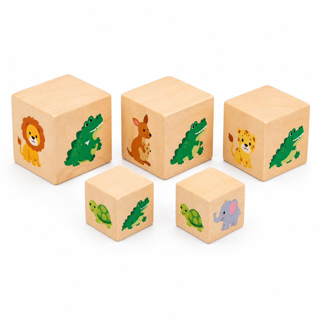 Life Cycle Animal Nesting and Stacking Boxes – Educational Cardboard Block Toy Set