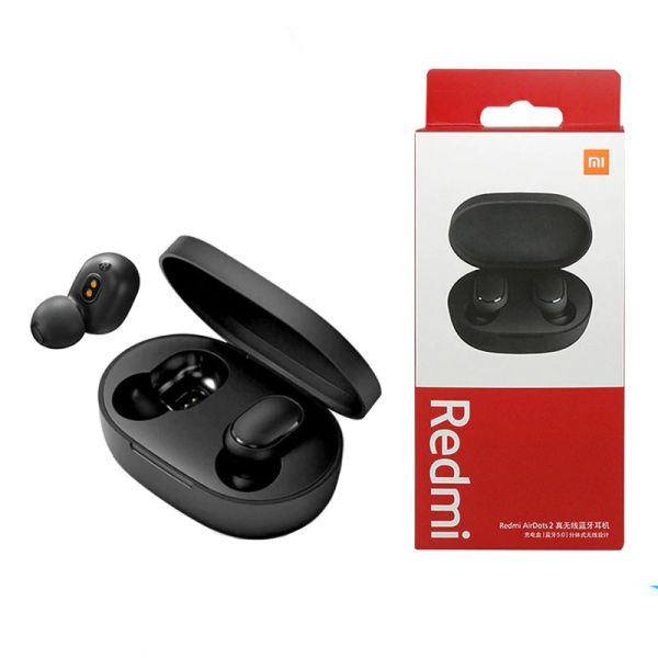 Mi Redmi True Wireless Air Dots 2 True Buds Wireless Earphone Bluetooth 5.0 Stereo Earbuds Charging Case Mini Headphones Sweatproof Sport in-Ear Earphones - Black