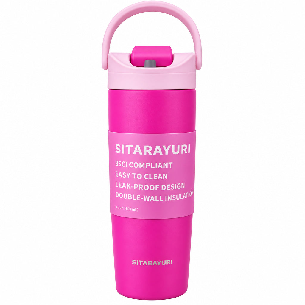 Sitarayuri 900ml Insulated Travel Tumbler – Leak-Proof Double-Wall Bottle