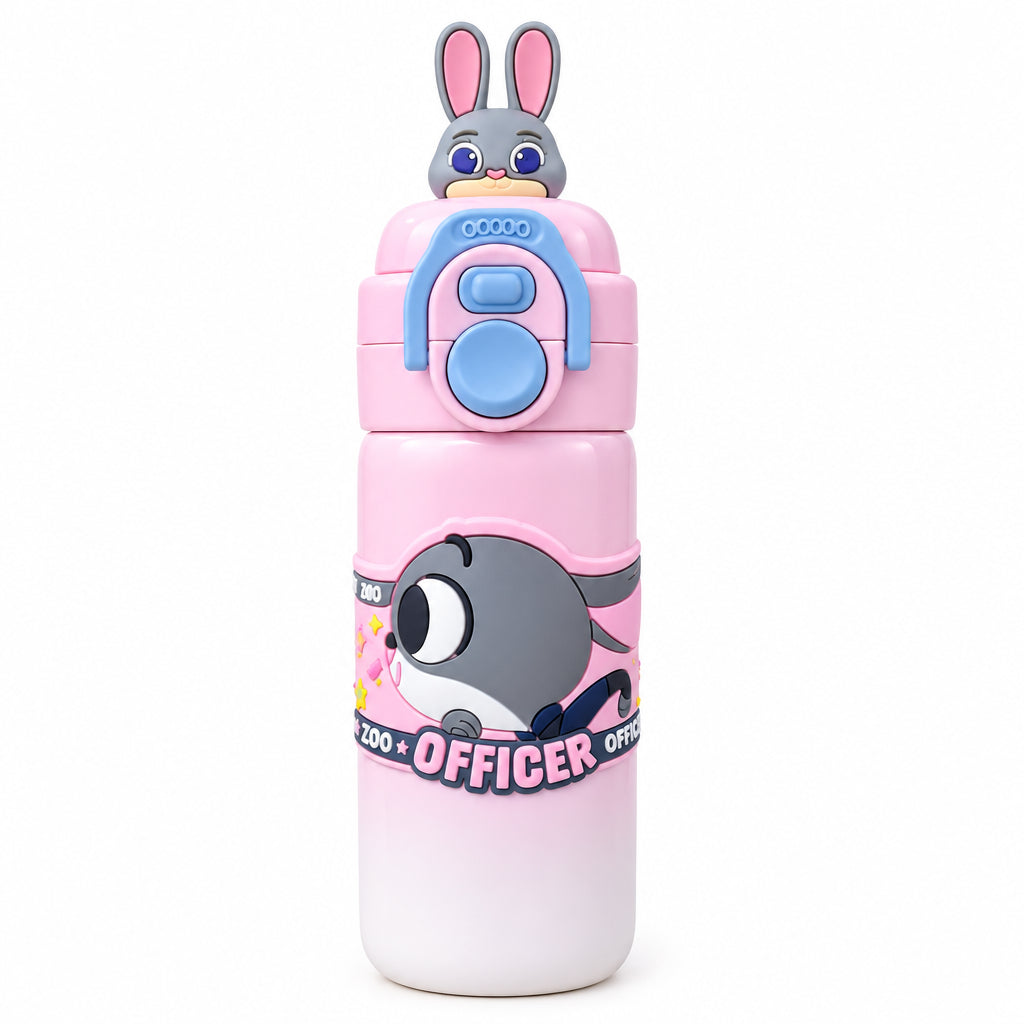 Disney Character 500ml Insulated Water Bottle with 3D Figurine Lid stainless steel