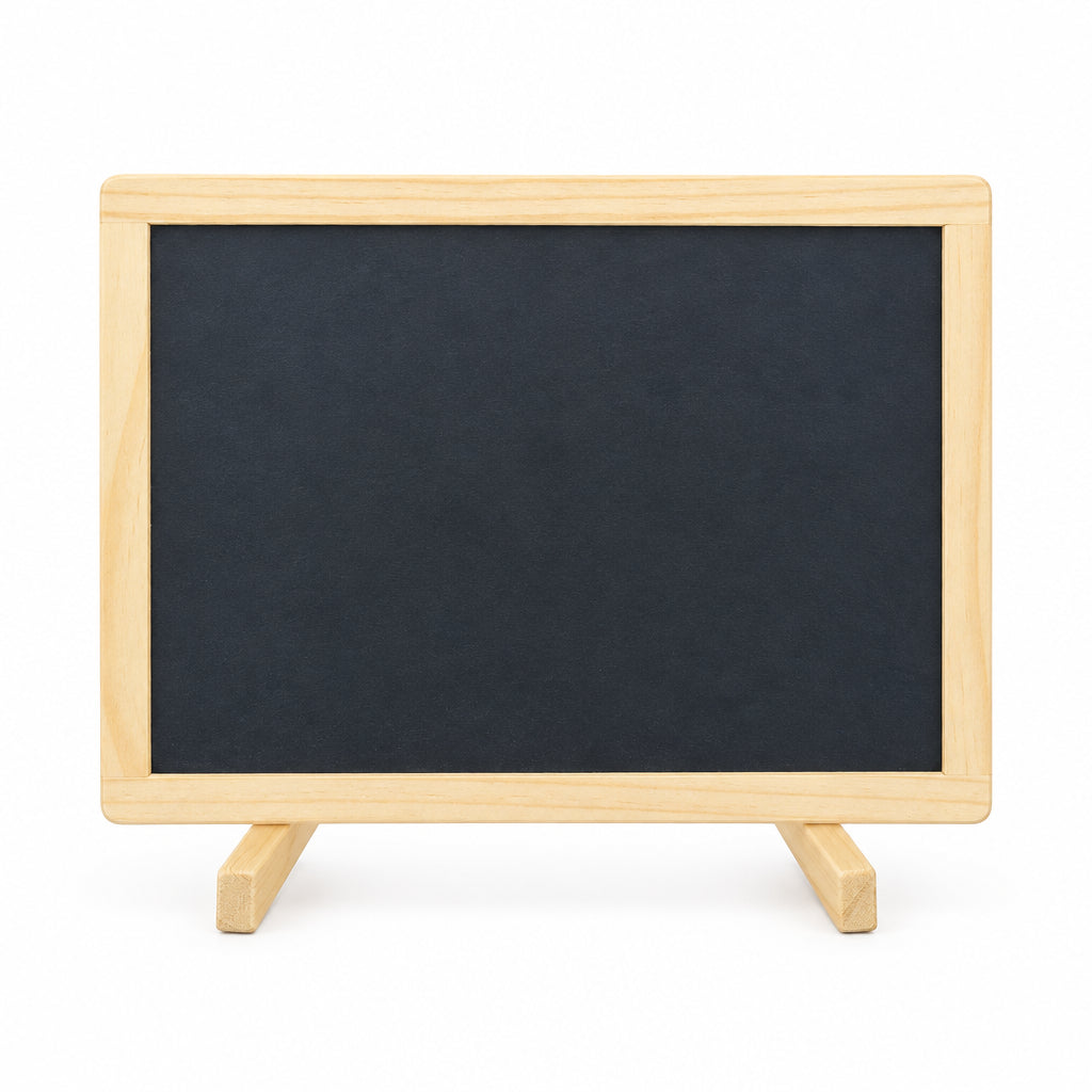 Double-Sided Wooden Framed Tabletop Chalkboard – Mini Memo Message Board