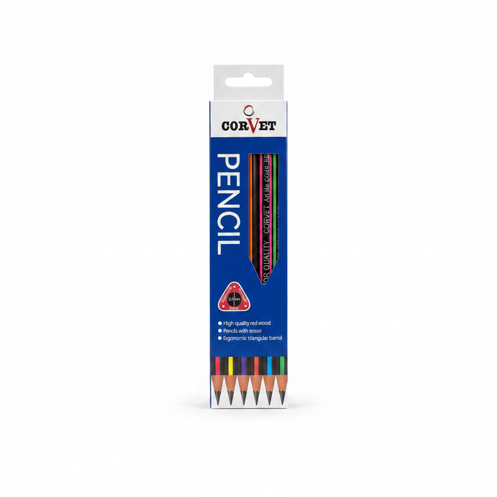 CORVET Ergonomic Triangular Wooden Pencil