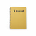 5-Subject Plastic Cover Spiral Notebook 200 pages - square lines