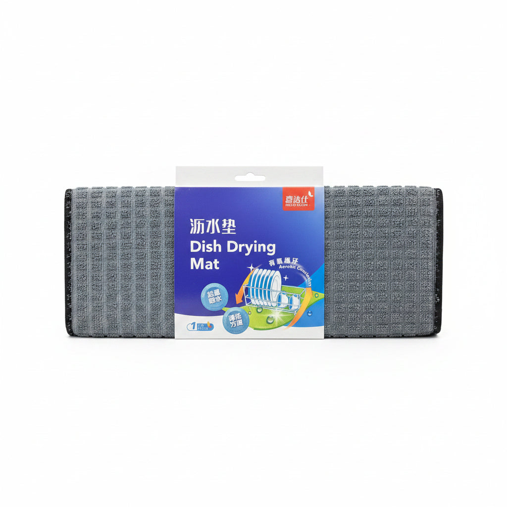 Super Absorbent Microfiber Dish Drying Mat – Ultra-Soft Waffle Weave Countertop Protector Pad