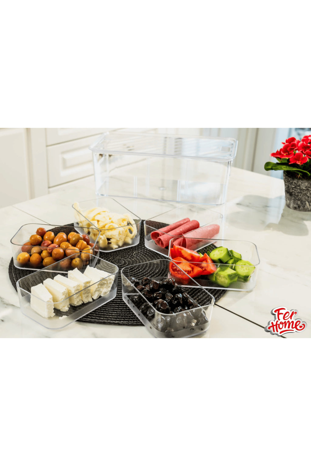 Fer Home Queen 7-Piece Leakproof Breakfast Organizer Set
