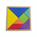 Classic Wooden Tangram Jigsaw Puzzle. Montessori Geometric Shape-Sorting Board & Creative STEM Brain-Teaser for Kids