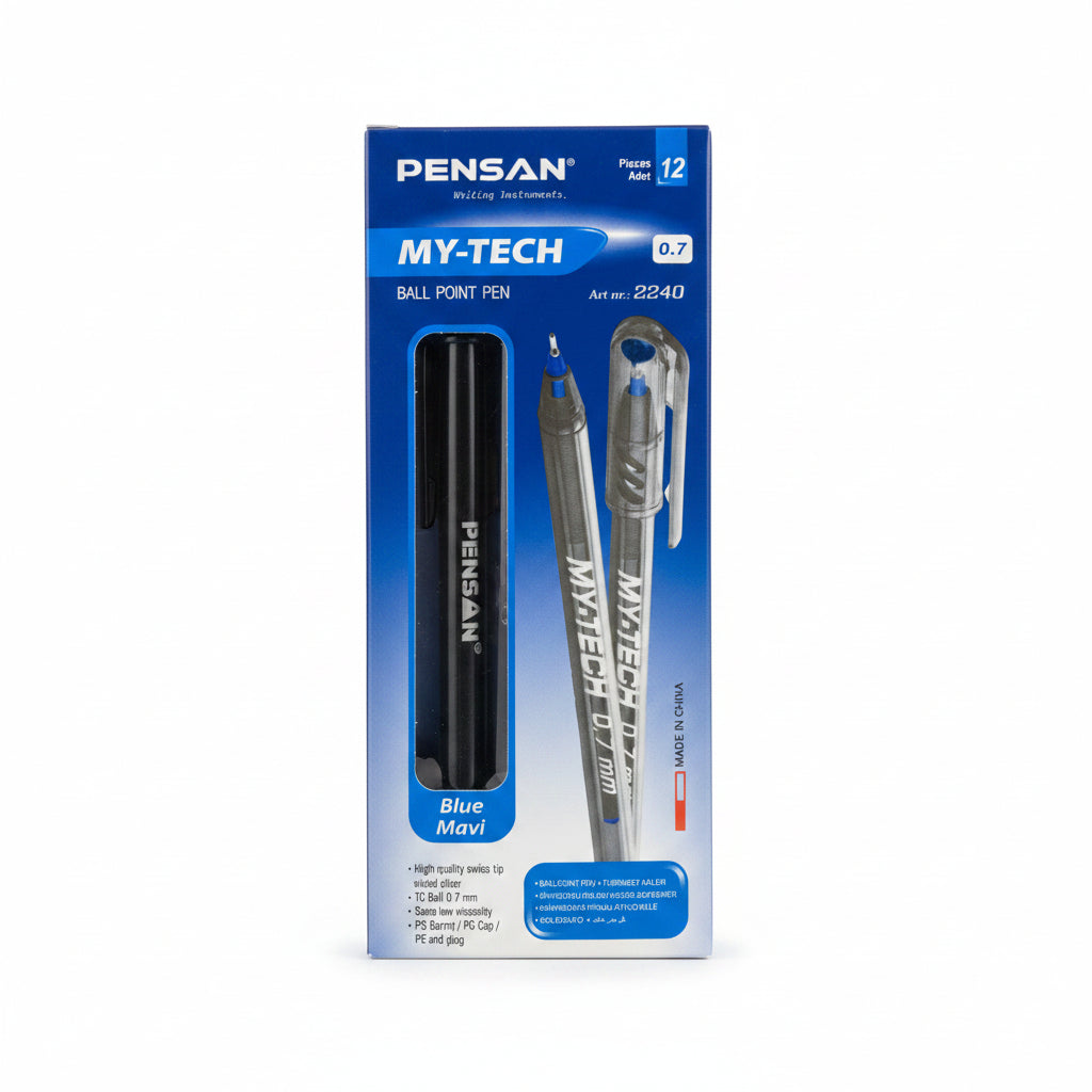 PENSAN My-Tech 0.7mm Ball Point Pen – Blue