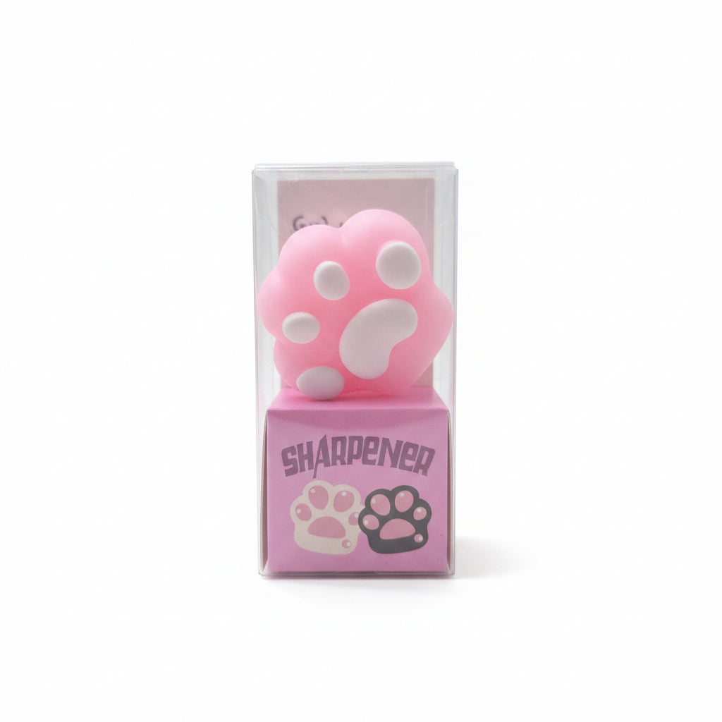 Cute Cartoon & Paw Print Pencil Sharpener