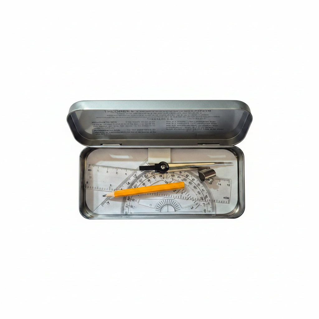 Arab World Map Design Mathematical Instruments Tin Set – No. A5001