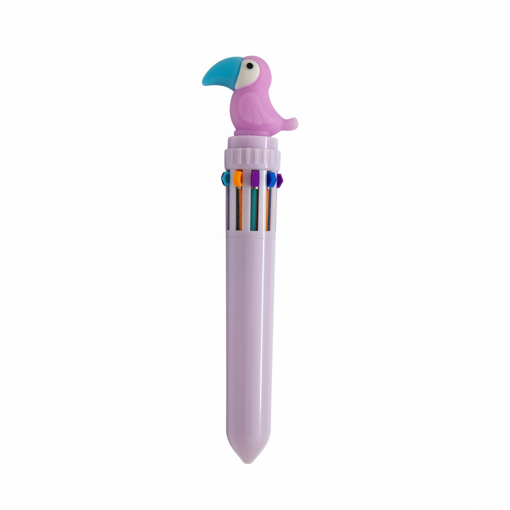 Toucan Bird Theme 10-in-1 Multicolor Ballpoint Pen