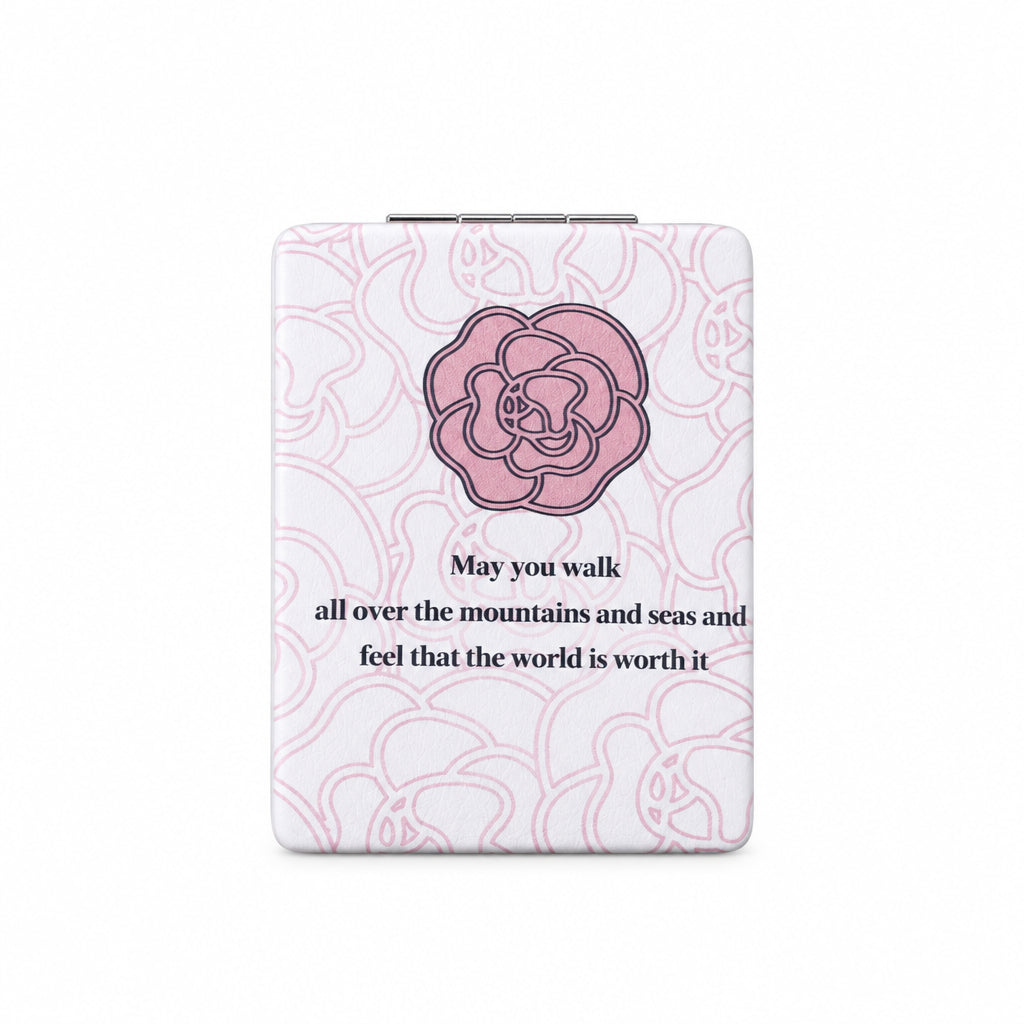 Compact Folding Pocket Mirror – Double-Sided Decorative Cosmetic Mirror