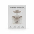 UFO Raindrop Aroma Diffuser & Essential Oil Humidifier - Ultrasonic Rain Cloud Desktop Fountain with Colorful LED Night Light & Auto-Shutoff
