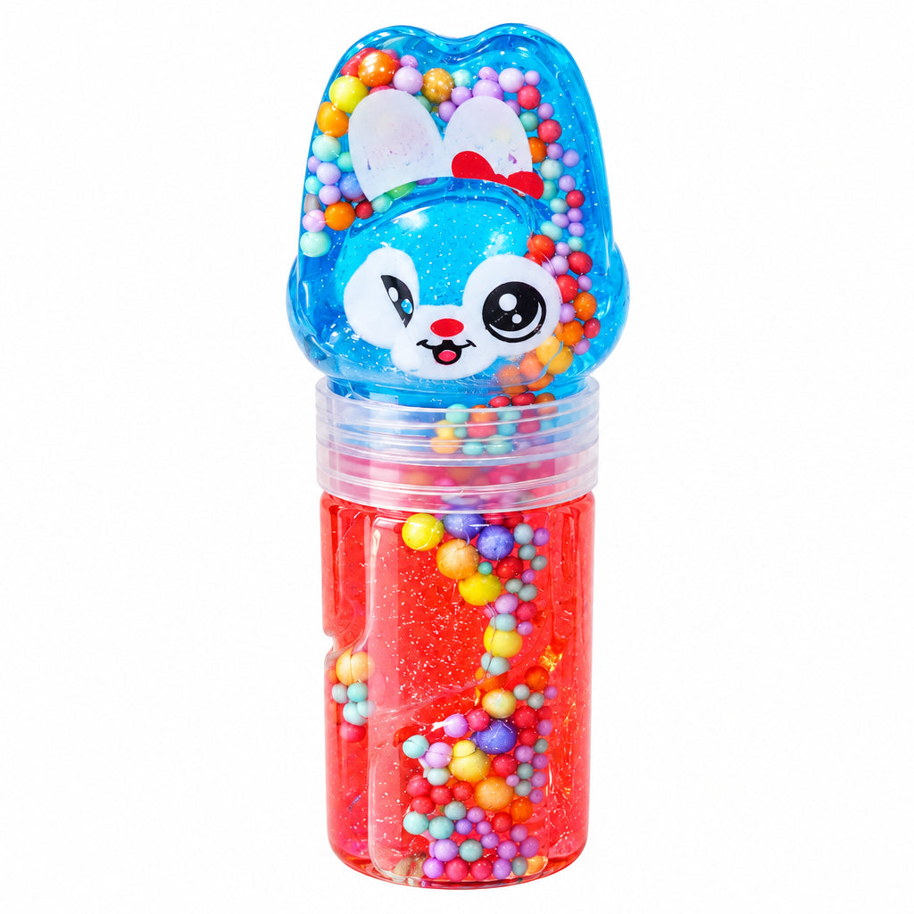 Crystal Mud Slime Toy with Cartoon Character Container – Assorted Colors