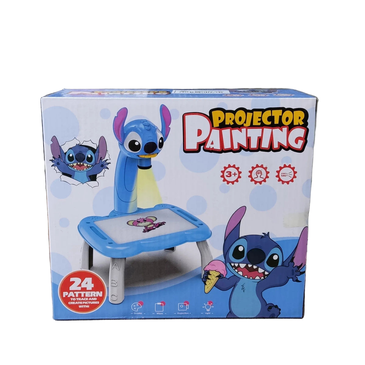 Stitch Projector Painting Set – Cartoon Character Trace and Draw Learning Toy