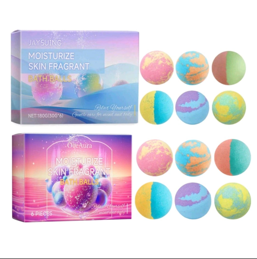 JAYSUING Moisturizing Fragrant Bath Bomb Set (6-Pack)