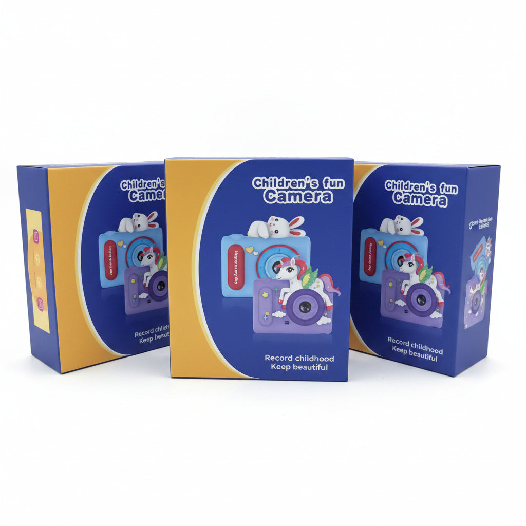 Children's Fun Camera Toy – HD Digital Video Camcorder for Kids with 3D Cute Animal Shockproof Silicone Shell, Creative Filter Borders, and Lightweight Ergonomic Frame