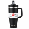 DODGE 1200ml Vacuum Insulated Thermal Tumbler - Large Capacity Stainless Steel Travel Mug with Handle and Straw (42 oz)