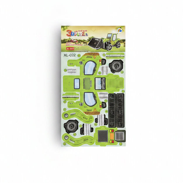 DIY 3D Foam Puzzle Board Assortment. Educational Punch-Out Pop-Up Model Kits for Kids (Vehicles, Animals, & Architecture)