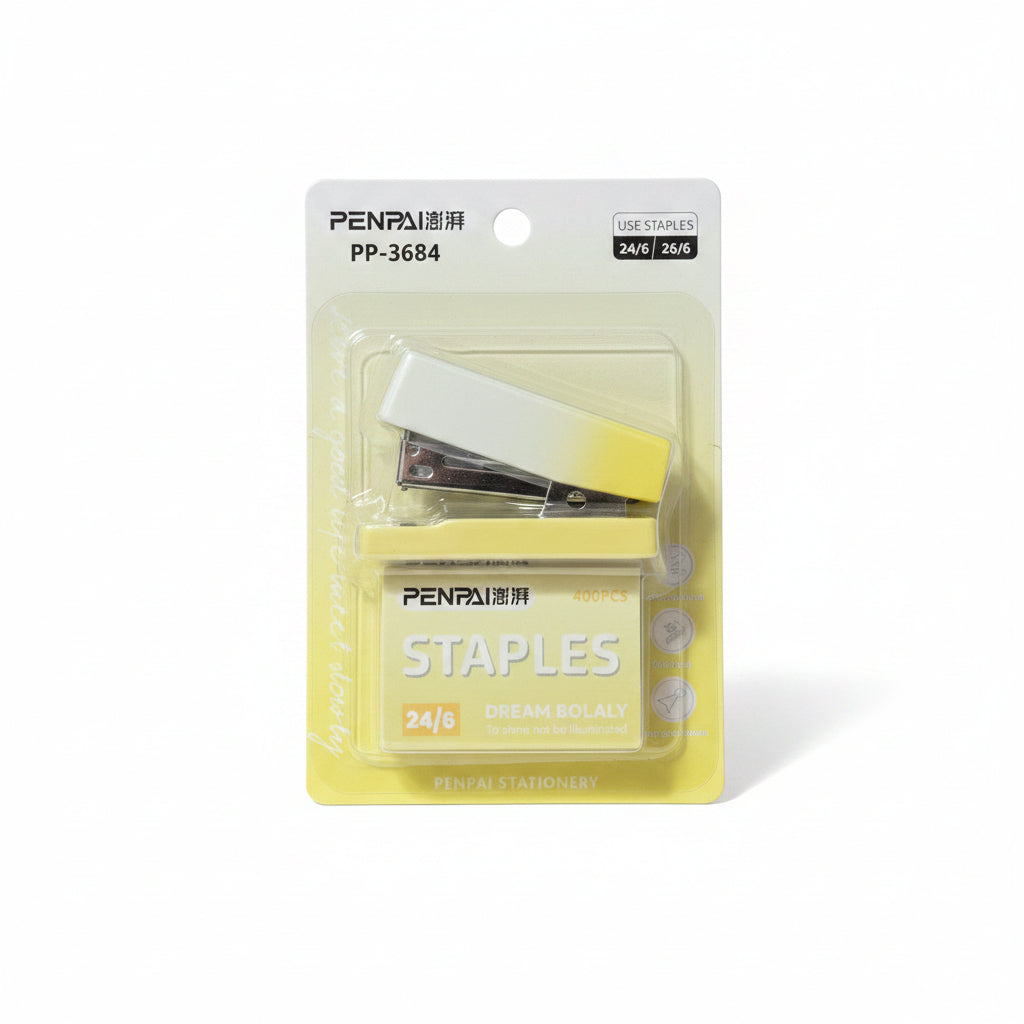PENPAI PP-3684 Mini Stapler Set with Staples – Yellow Gradient
