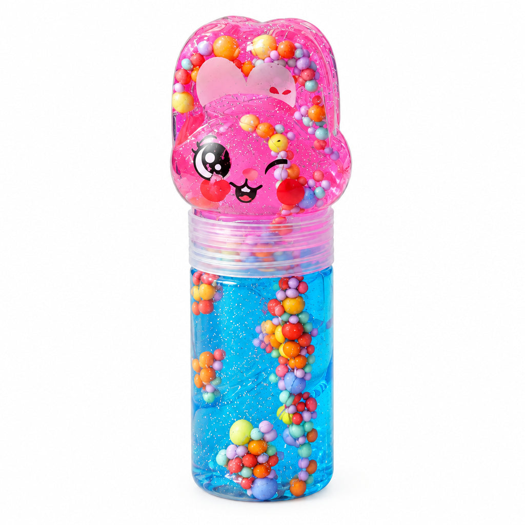Crystal Mud Slime Toy with Cartoon Character Container – Assorted Colors