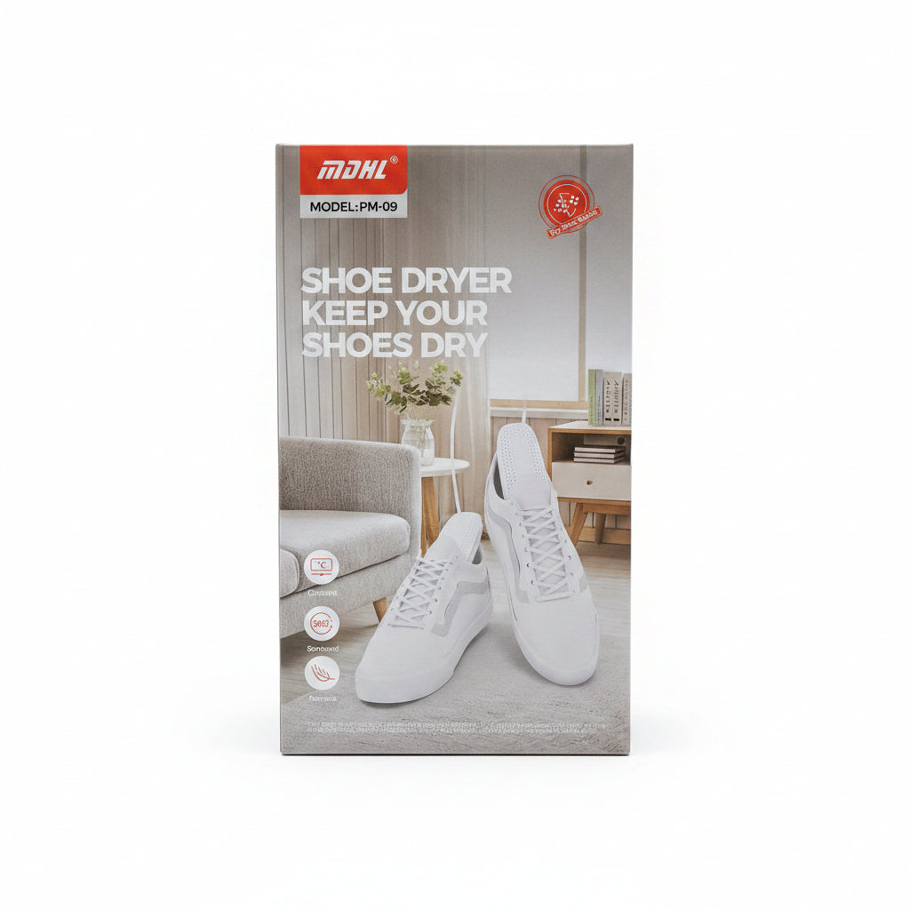 MDHL Intelligent Electric Shoe Dryer – Constant Temperature Boot Dehumidifier with 360° Surround Heat and Compact Portable Design, Model PM-09