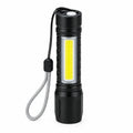 LED Mini Flashlight with Protective Storage Case – Rechargeable XPE and COB Light Set