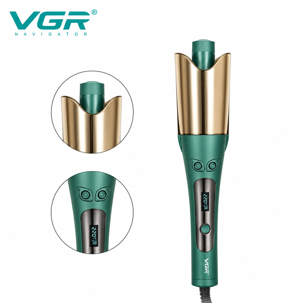 VGR V-583 Professional Automatic Hair Curler – Green Ceramic Rotating Styler