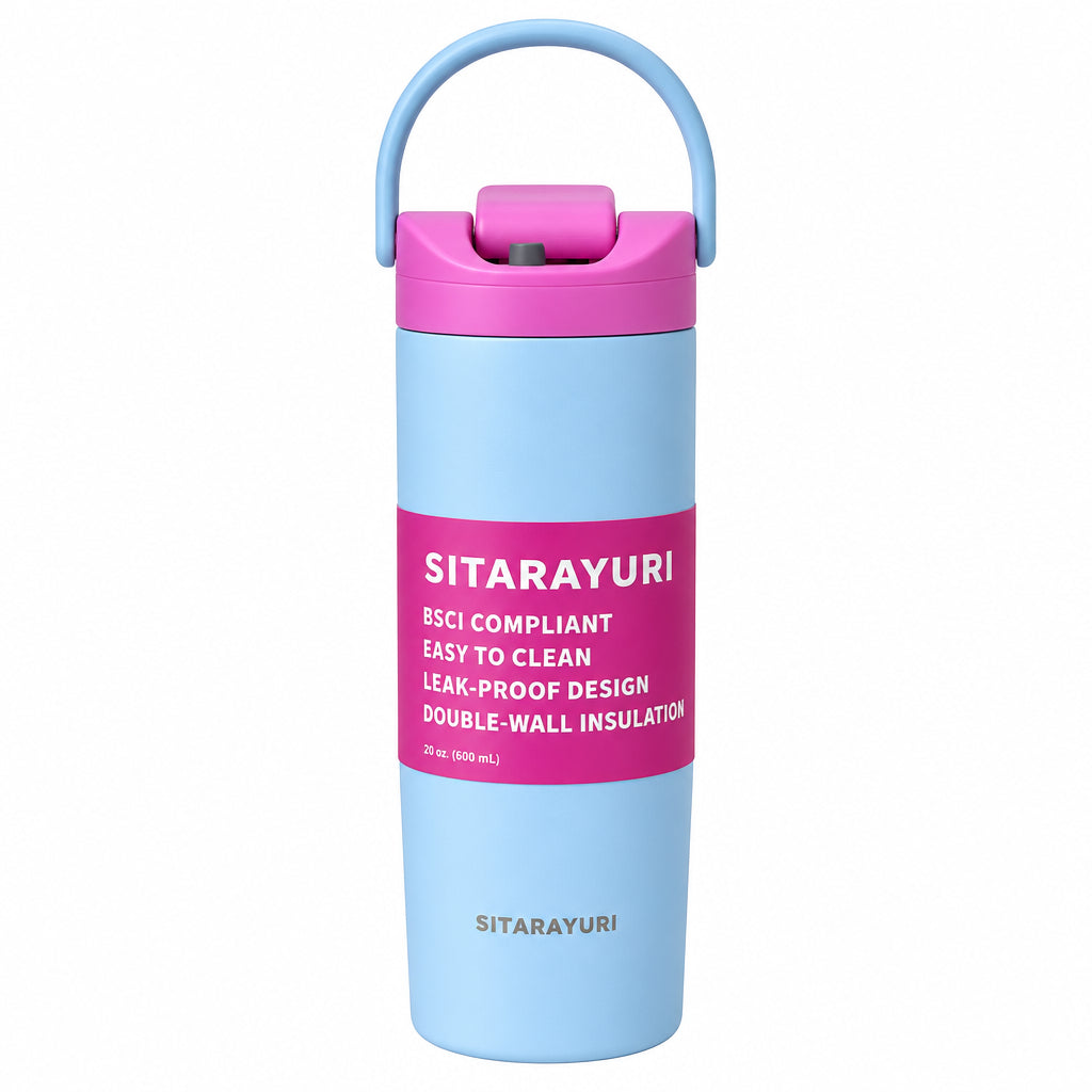 Sitarayuri 900ml Insulated Travel Tumbler – Leak-Proof Double-Wall Bottle