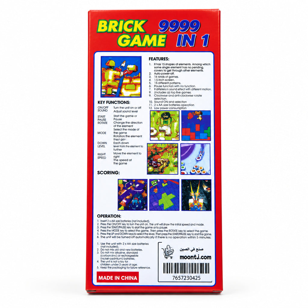 Brick Game E-9999 in 1 – Handheld Electronic Classic Puzzle Console