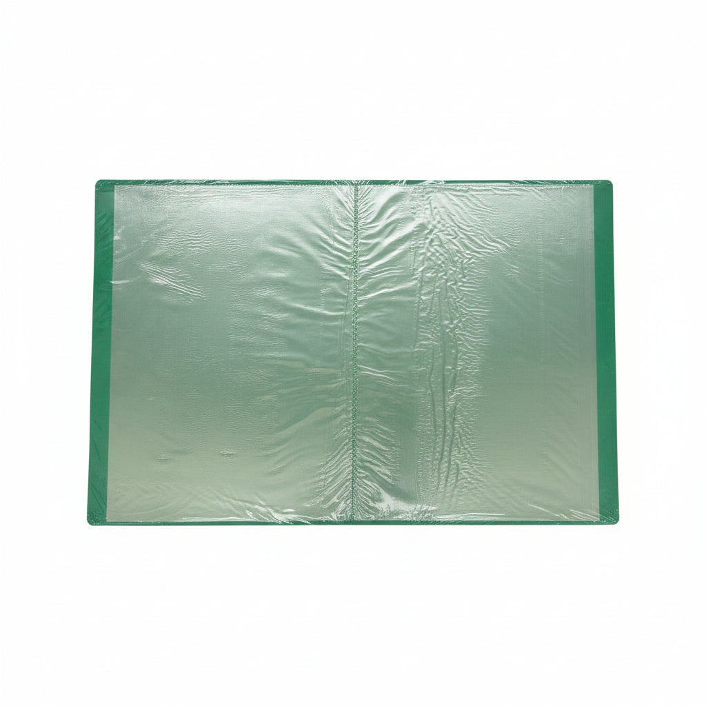 Display Book 10 Pockets Transparent Portfolio Folder - Black