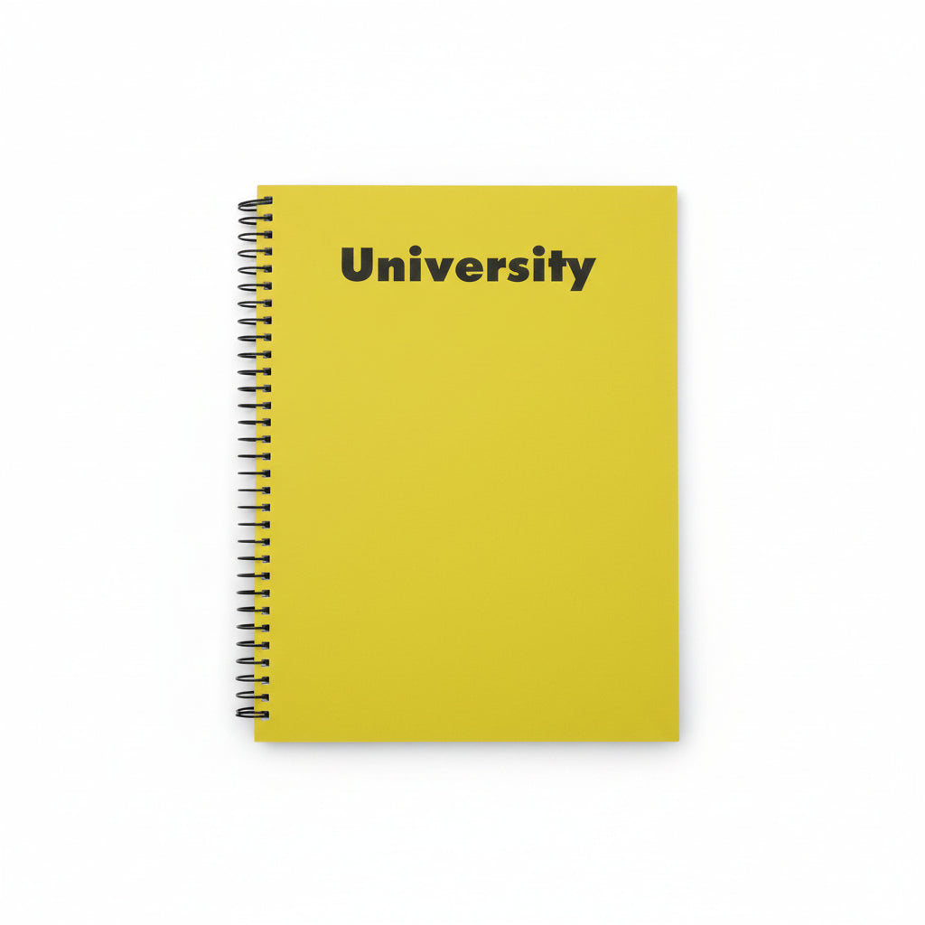 University Cartoon Cover 384 pages Grid Spiral Notebook - square lines