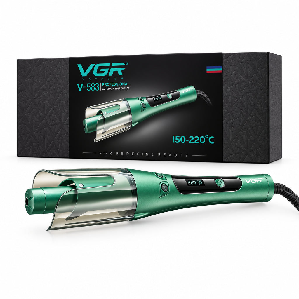 VGR V-583 Professional Automatic Hair Curler – Green Ceramic Rotating Styler
